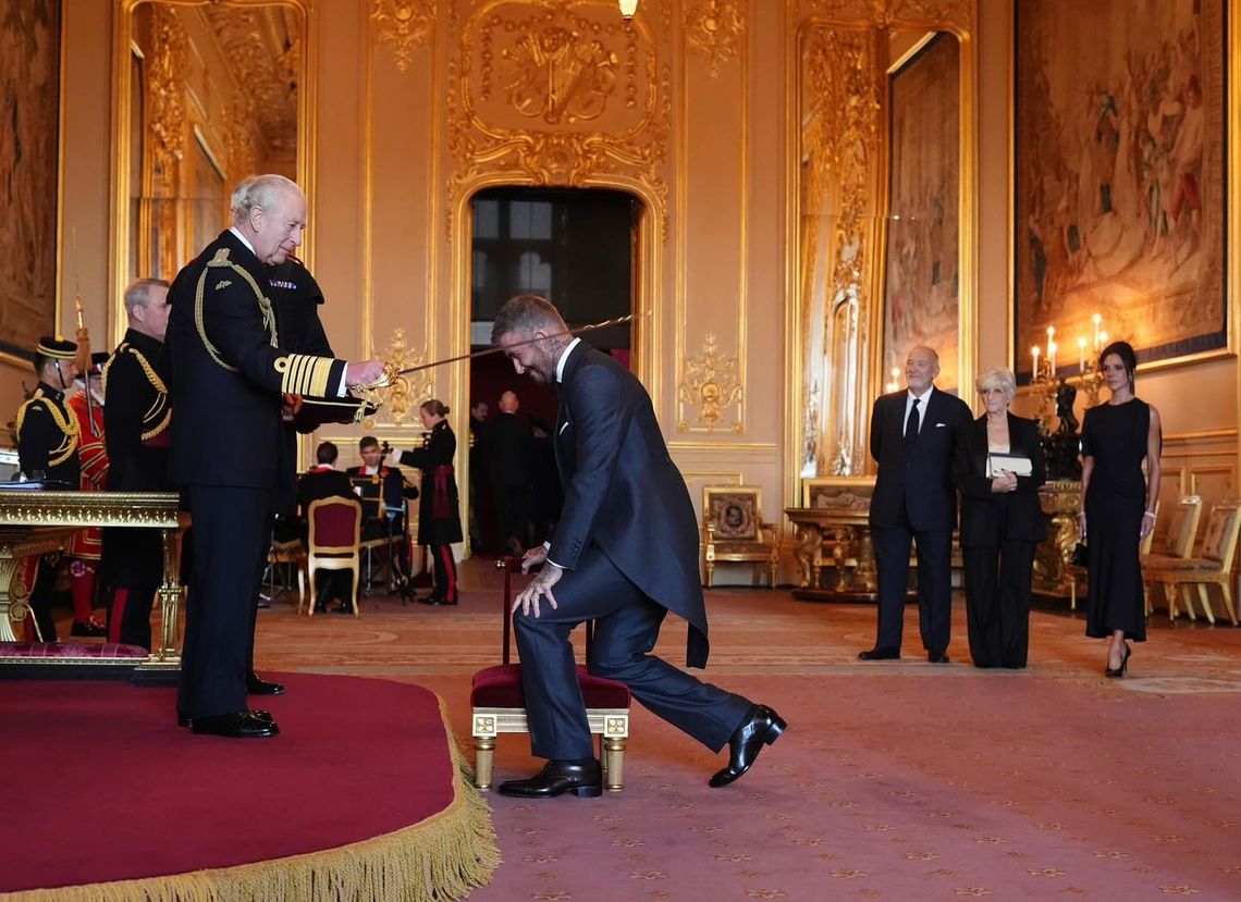 David Beckham otrzymał tytuł szlachecki na zamku Windsor David Beckham otrzymał tytuł szlachecki na zamku Windsor