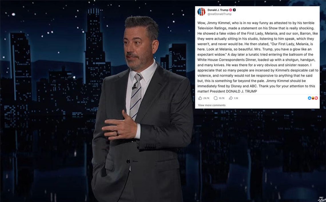 Donald Trump i jego żona chcą, by ABC zwolniła Jimmy'ego Kimmela za żart o śmierci prezydenta