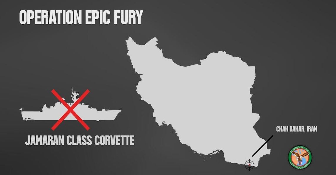 Dowództwo: zaatakowaliśmy irańską korwetę, jednostka tonie