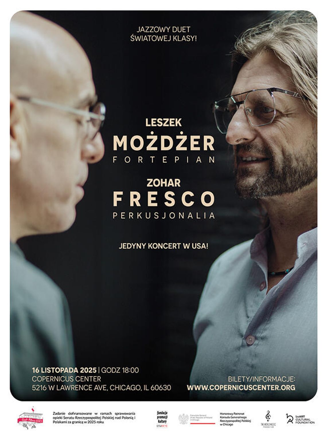 Dwa muzyczne światy – jedno brzmienie: Leszek Możdżer i Zohar Fresco na  wspólnej scenie!