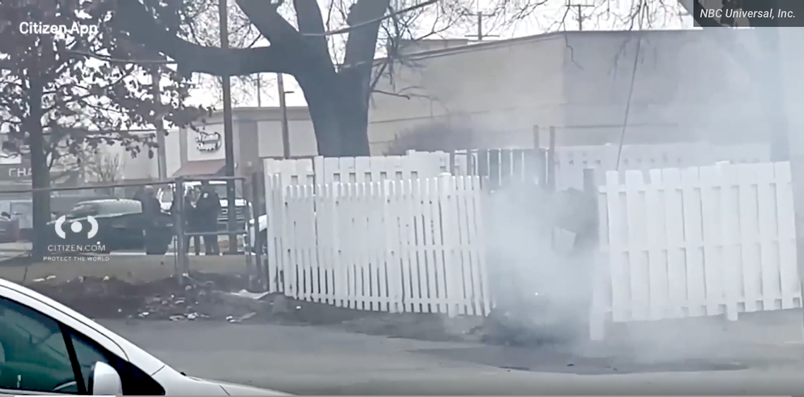 Dym w Norridge po zerwaniu linii energetycznej przy przedszkolu