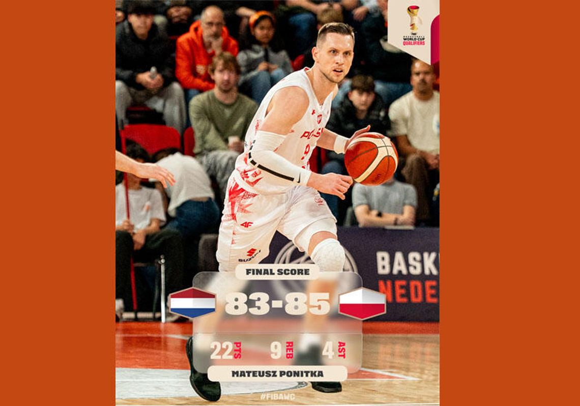 El. MŚ koszykarzy - Polska wygrała z Holandią El. MŚ koszykarzy - Polska wygrała z Holandią