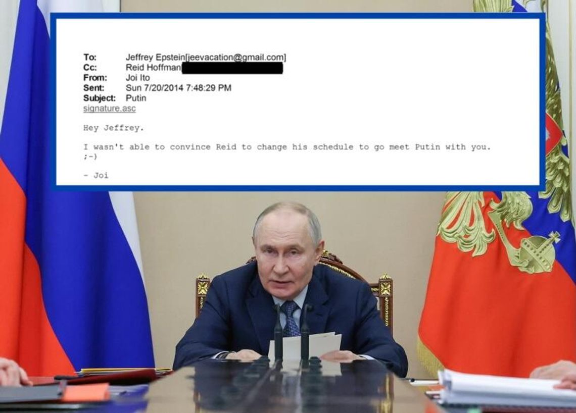 Epstein wielokrotnie zabiegał o spotkanie z Putinem i mógł posiadać kontakty na Kremlu