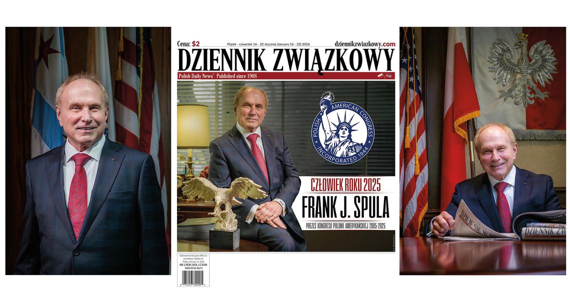 Gratulujemy! Frank J. Spula uhonorowany wyróżnieniem Człowieka Roku 2025 Dziennika Związkowego Gratulujemy! Frank J. Spula uhonorowany wyróżnieniem Człowieka Roku 2025 Dziennika Związkowego