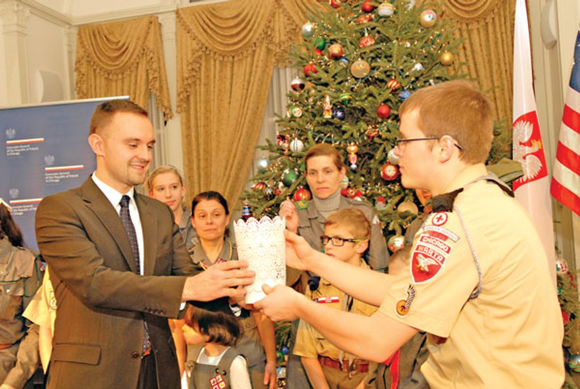 Harcerskie "Betlejemskie Światło Pokoju" w Konsulacie RP