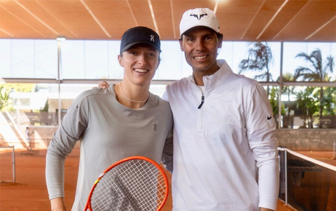 Iga Świątek trenowała pod okiem Rafaela Nadala