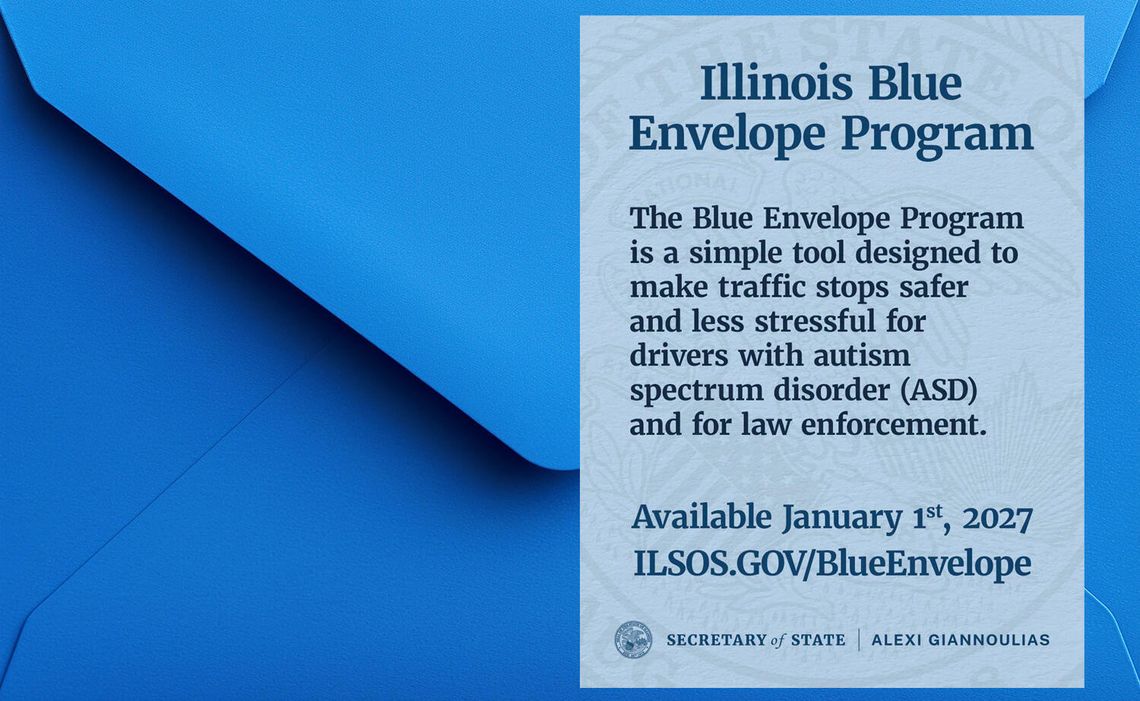 Illinois wprowadza „Niebieską Kopertę” dla kierowców z autyzmem Illinois wprowadza „Niebieską Kopertę” dla kierowców z autyzmem