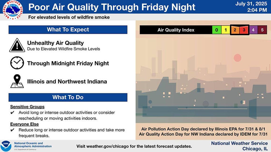 Jakość powietrza w Chicago najgorsza na świecie z powodu dymu z kanadyjskich pożarów
