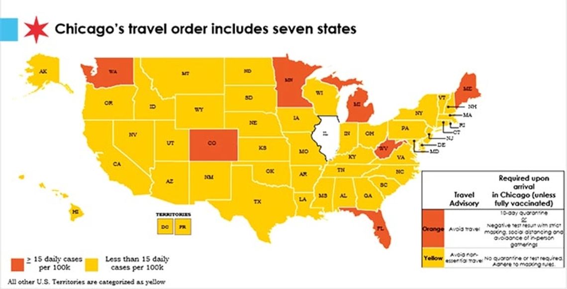 Już tylko 7 stanów na chicagowskiej liście kwarantanny