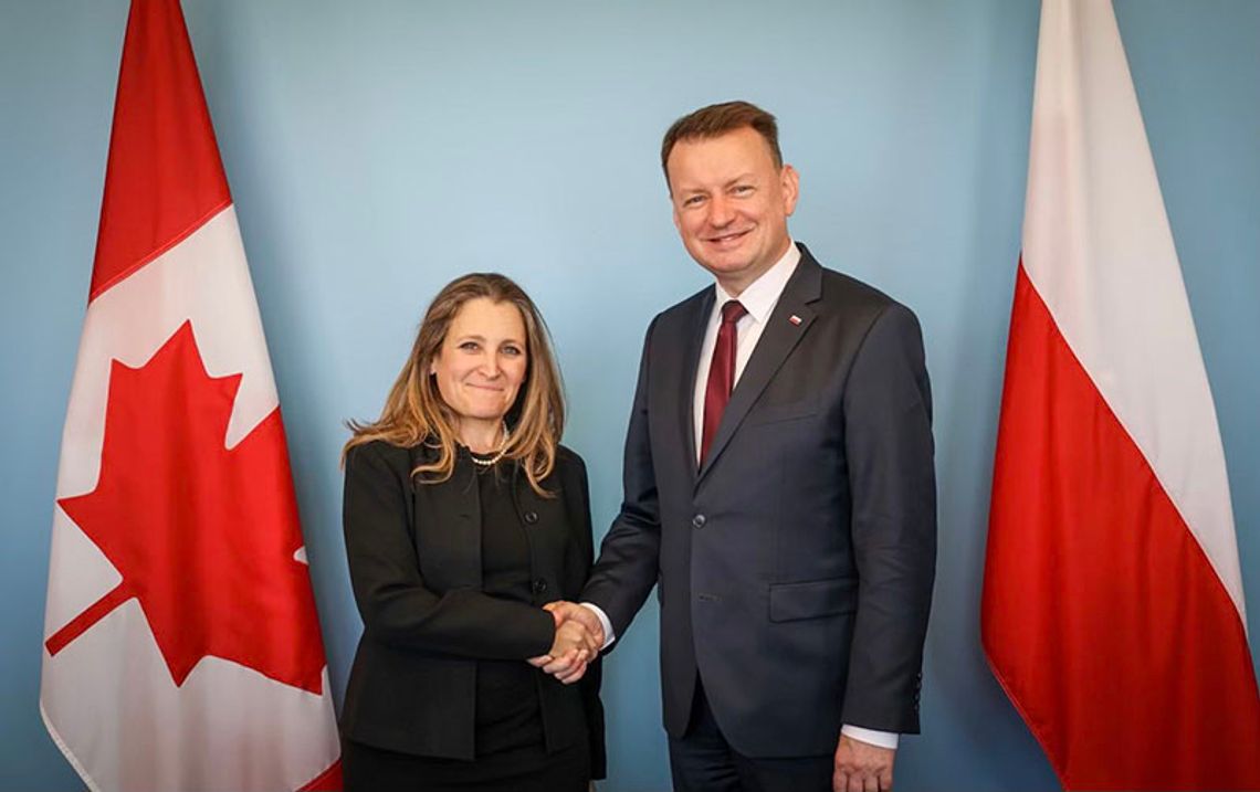 Kanada. Wicepremier Freeland dziękuje Polsce za wojskową, finansową i humanitarną pomoc dla Ukrainy