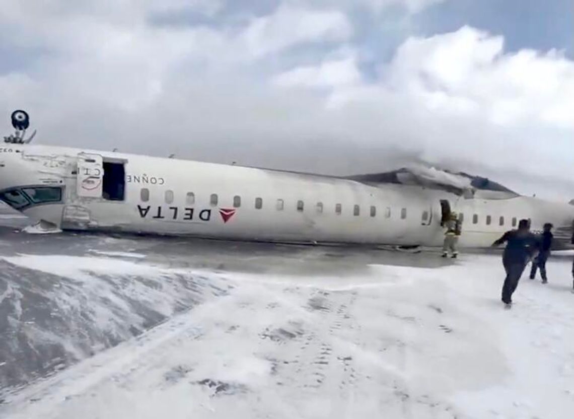 Kanada. Wypadek samolotu Delta Airlines, są ranni (WIDEO)