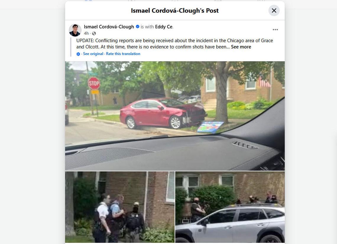 Kolejny pościg ICE na północnym zachodzie Chicago zakończony wypadkiem, auto uderzyło w drzewo Kolejny pościg ICE na północnym zachodzie Chicago zakończony wypadkiem, auto uderzyło w drzewo