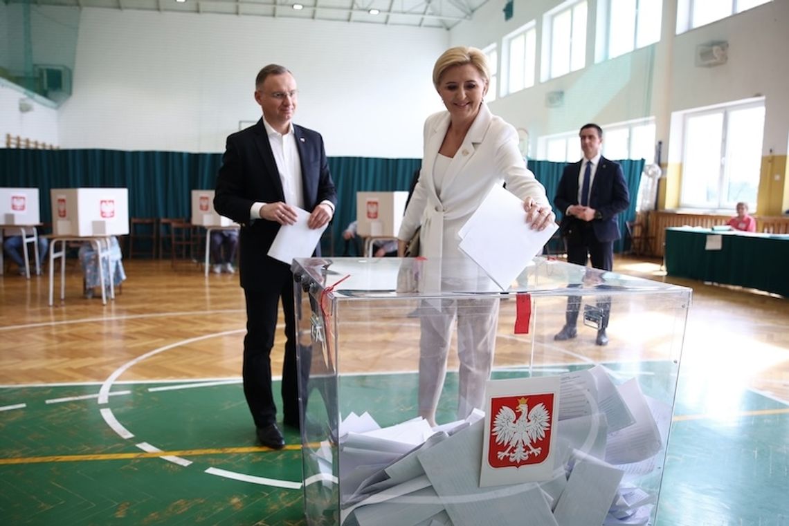 Kraków. Prezydent Andrzej Duda zagłosował w wyborach samorządowych