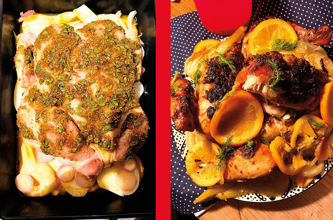 Kurczak z pomarańczami i koprem włoskim Kurczak z pomarańczami i koprem włoskim