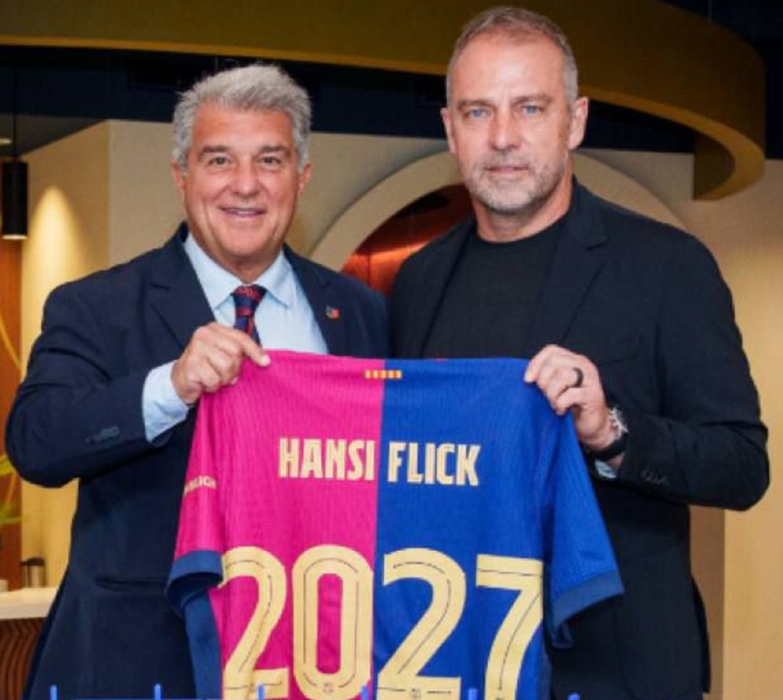 Liga hiszpańska - Flick przedłużył kontrakt z Barceloną do 2027 roku
