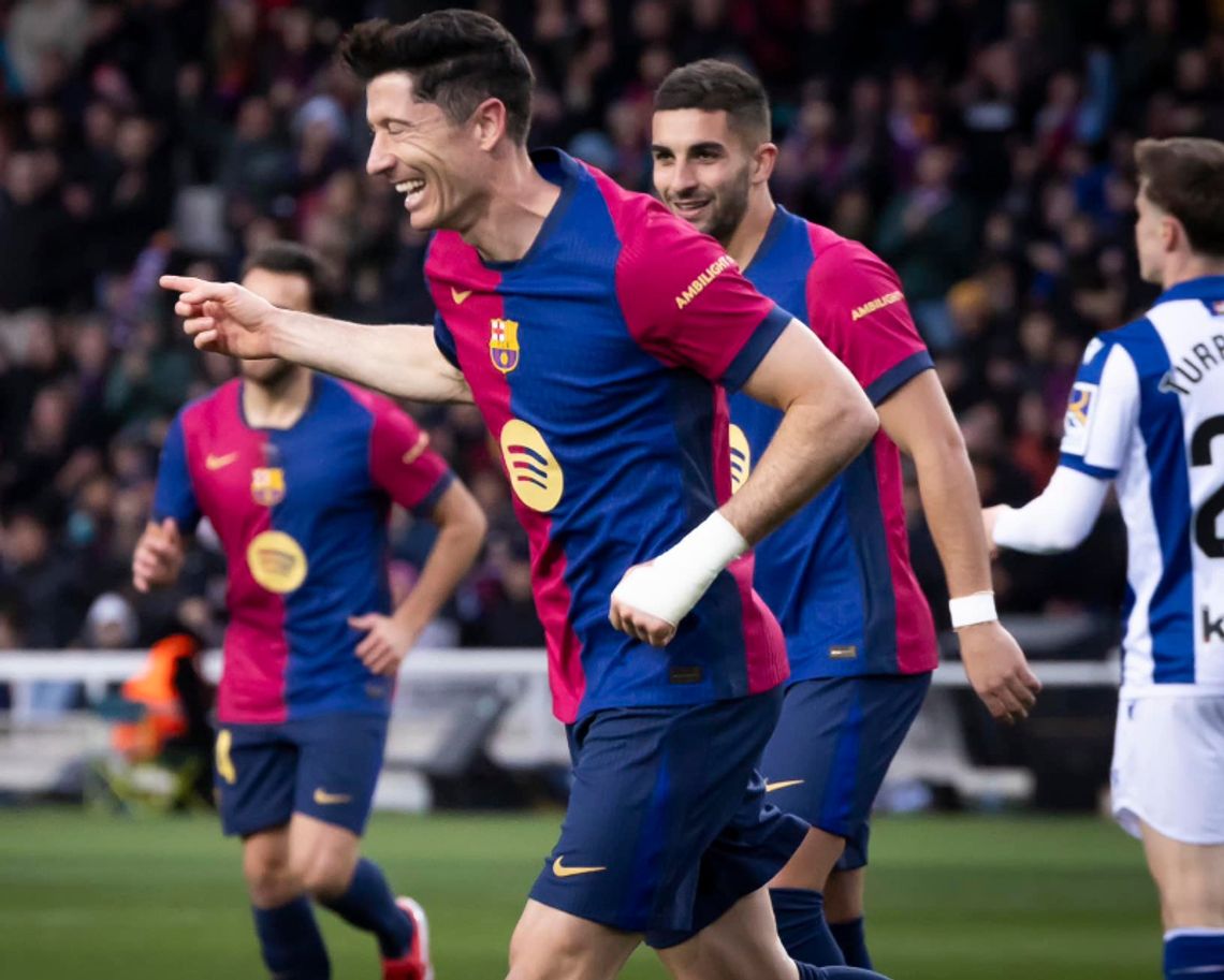Liga hiszpańska - gol Lewandowskiego, Barcelona wraca na pierwsze miejsce