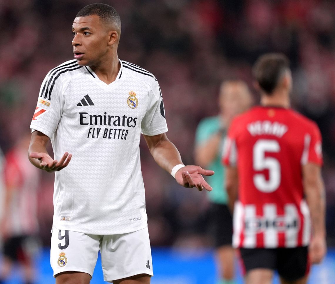 Liga hiszpańska - Real przegrał w Bilbao, Mbappe nie strzelił karnego