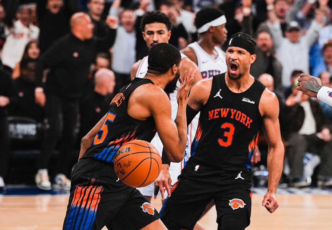 Liga NBA - drugie zwycięstwo Knicks nad 76ers, Sochan bez punktów