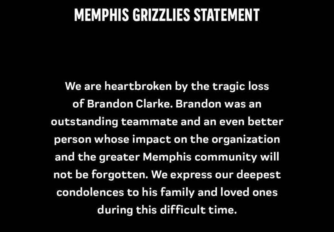 Liga NBA - zmarł koszykarz Memphis Grizzlies Brandon Clarke Liga NBA - zmarł koszykarz Memphis Grizzlies Brandon Clarke