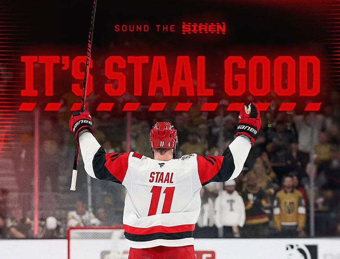 Liga NHL - Hurricanes wygrali w Las Vegas, remis w finale Liga NHL - Hurricanes wygrali w Las Vegas, remis w finale