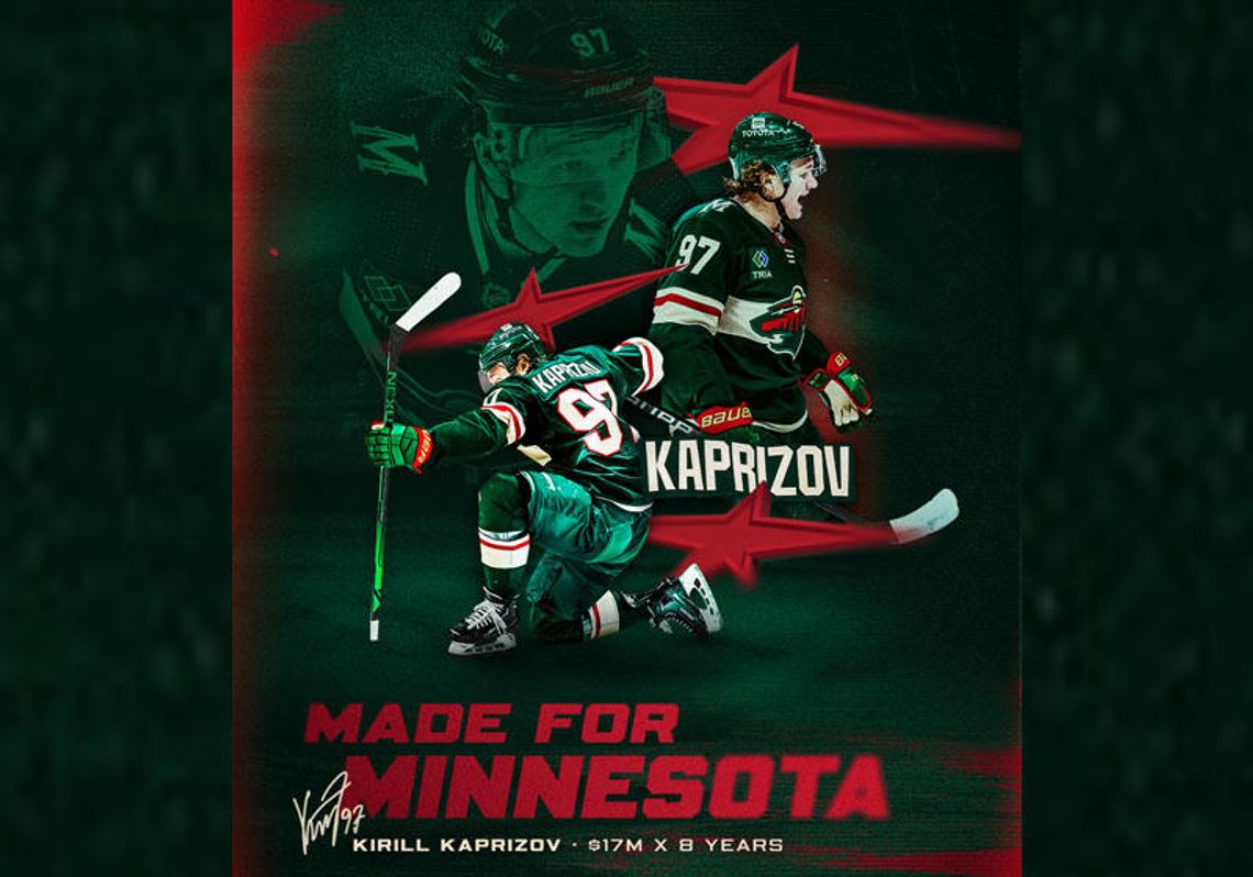 Liga NHL - Rosjanin Kaprizow z rekordowym kontraktem w Minnesota Wild
