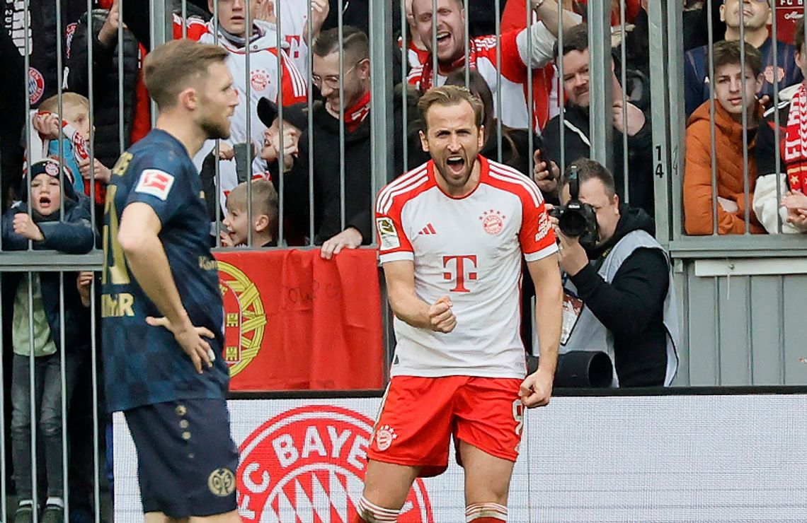 Liga niemiecka - wysokie zwycięstwo Bayernu, hat-trick Kane'a