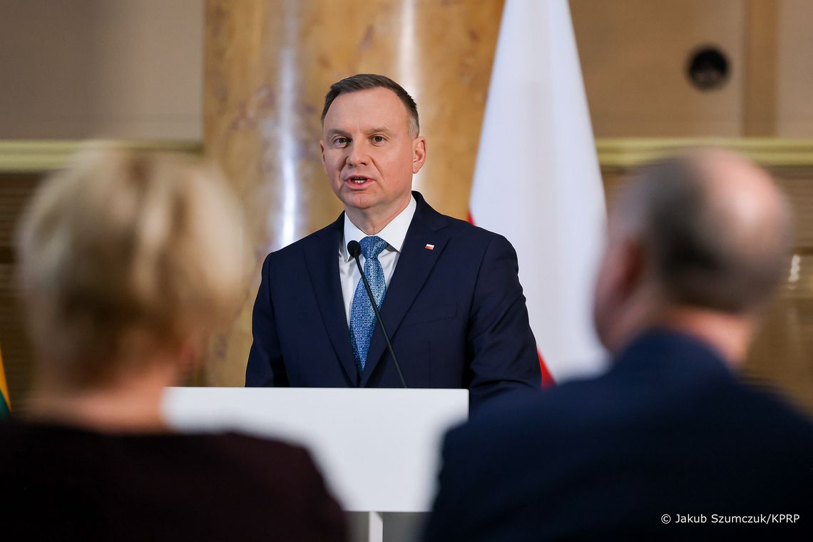 Łotwa. Prezydent Duda: wierzę, że dzięki naszemu wspólnemu wsparciu Ukraina zwycięży