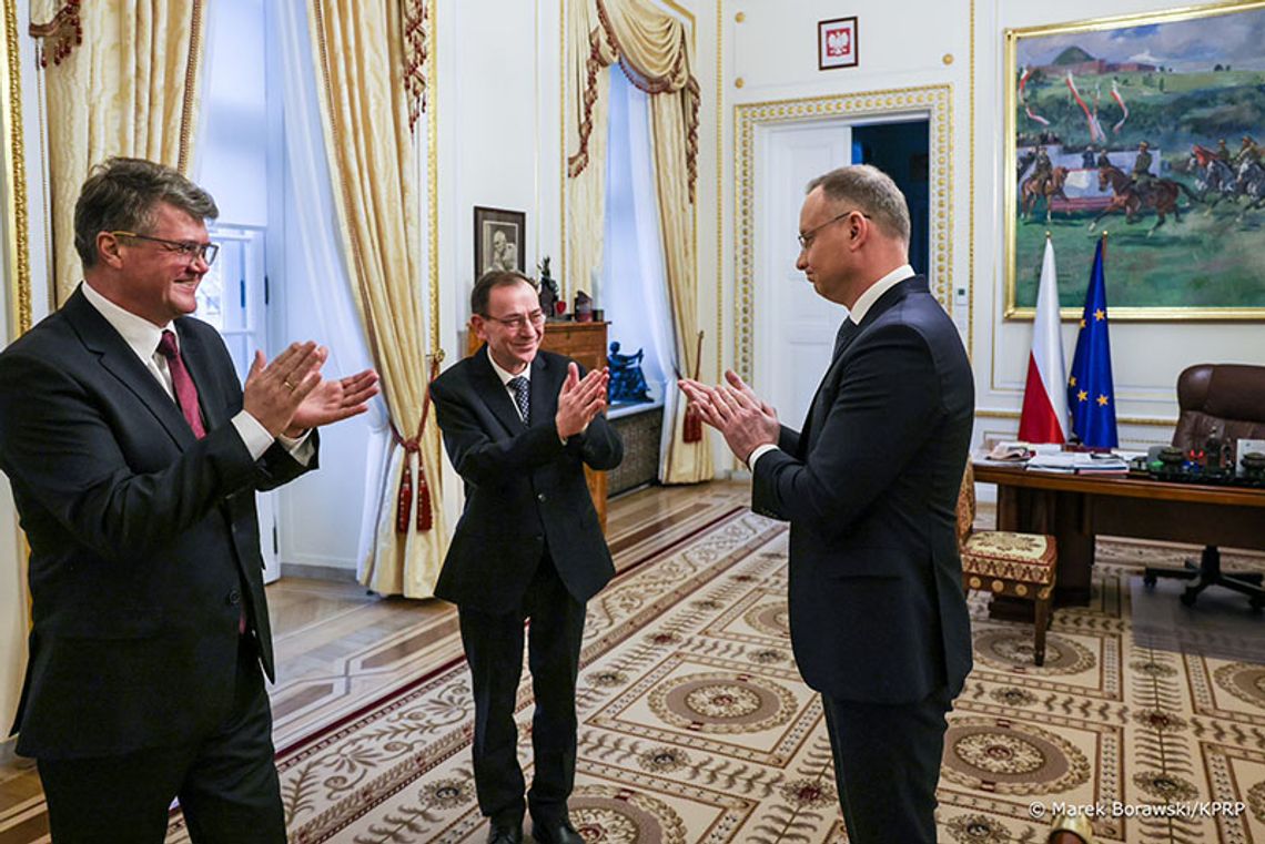 Mariusz Kamiński i Maciej Wąsik na spotkaniu z Andrzejem Dudą w Pałacu Prezydenckim (WIDEO)