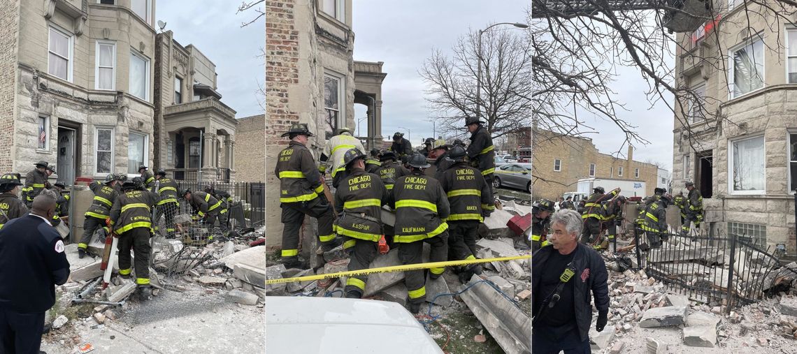 Mężczyzna ofiarą zawalenia się domu na zachodzie Chicago