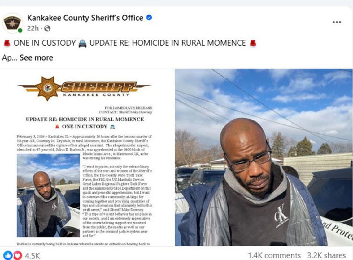 Mieszkaniec Indiany aresztowany w sprawie morderstwa właścicielki baru w powiecie Kankakee