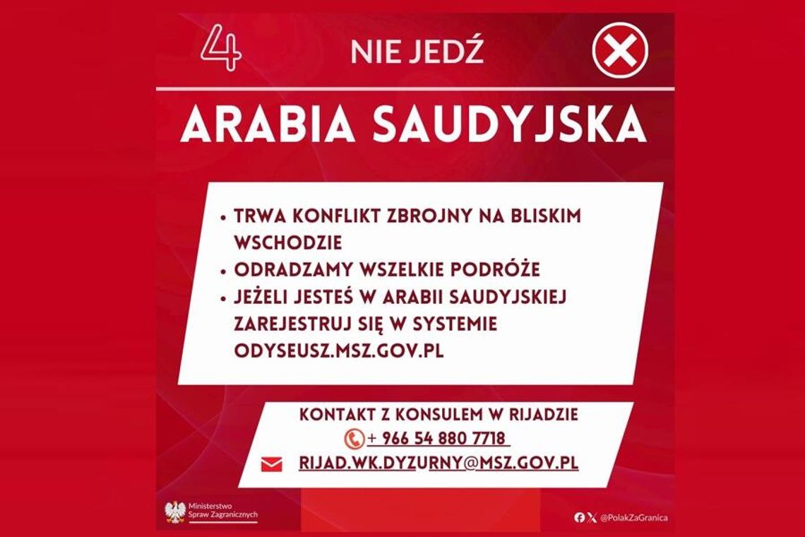 MSZ: dodatkowa infolinia dla Polaków, którzy utknęli na Bliskim Wschodzie MSZ: dodatkowa infolinia dla Polaków, którzy utknęli na Bliskim Wschodzie