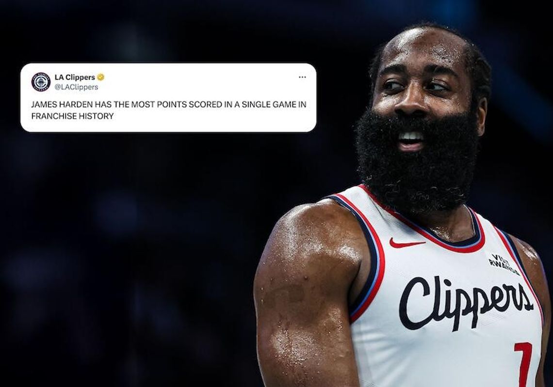 NBA - rekord Hardena w meczu z Hornets NBA - rekord Hardena w meczu z Hornets