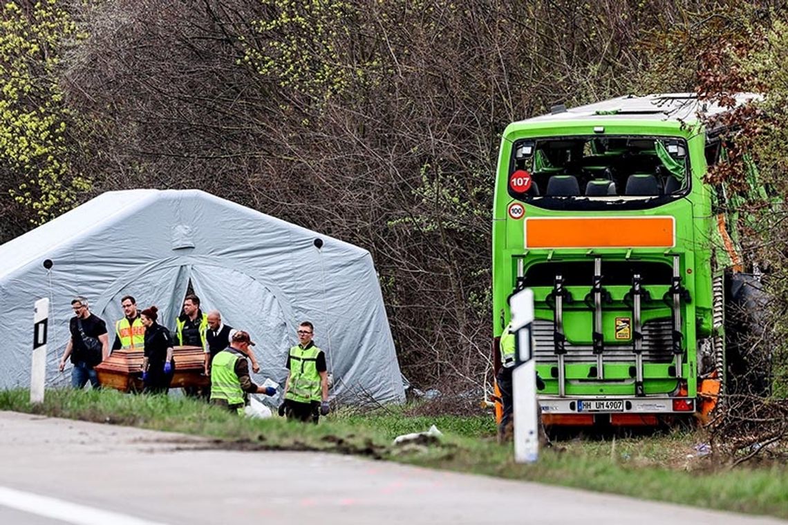 Niemcy. Wypadek autokaru pod Lipskiem