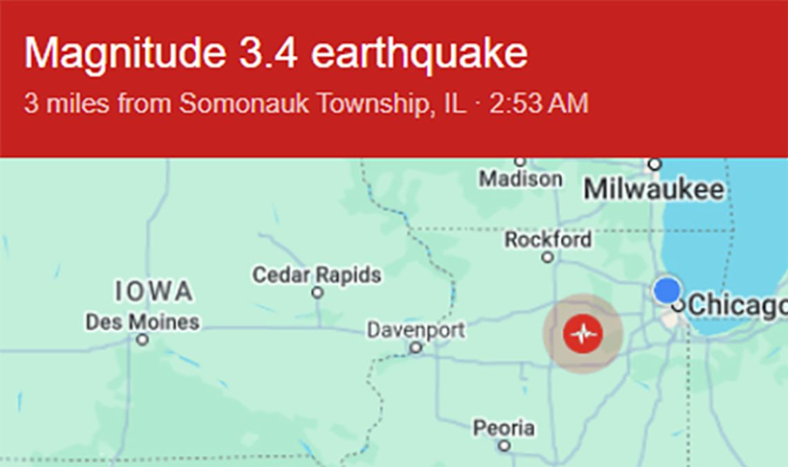 Niewielkie trzęsienie ziemi w Illinois, wstrząsy odczuli mieszkańcy powiatu DeKalb