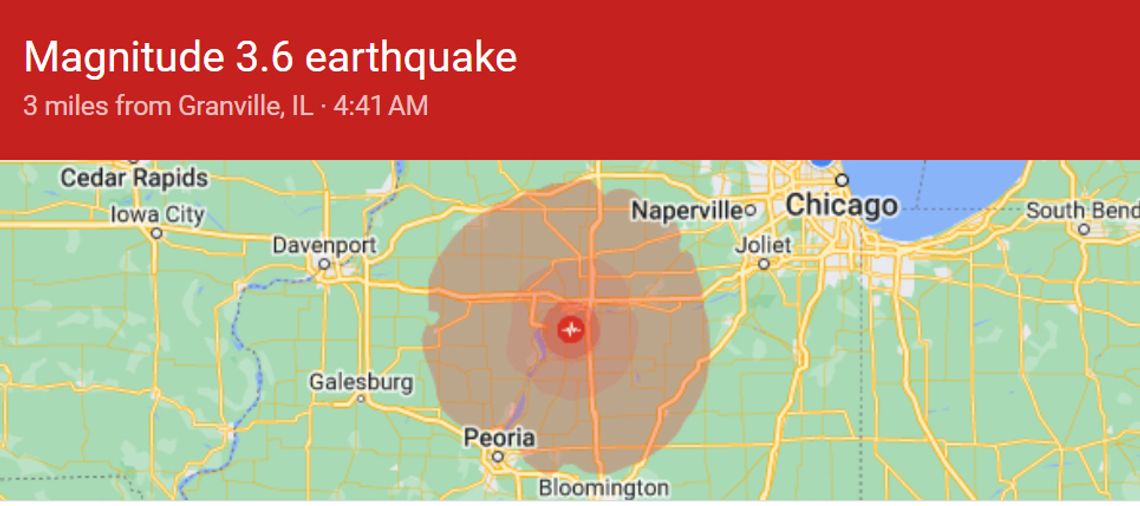 Niewielkie trzęsienie ziemi w środkowej części Illinois