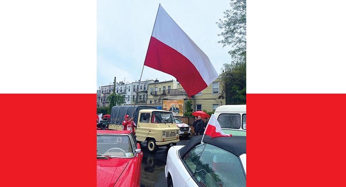 Nowojorska Polonia uczciła Dzień Flagi biało-czerwoną paradą samochodów i motocykli