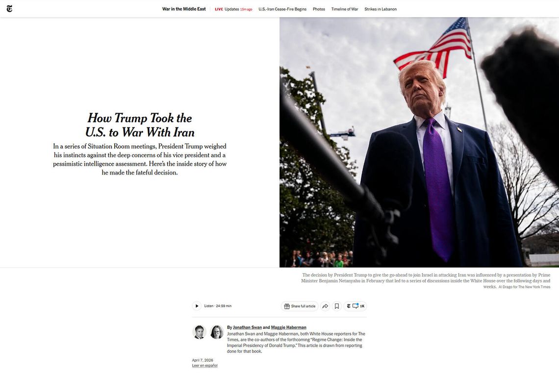 „NYT”: Trump podjął decyzję o wojnie z Iranem mimo ostrzeżeń części doradców „NYT”: Trump podjął decyzję o wojnie z Iranem mimo ostrzeżeń części doradców