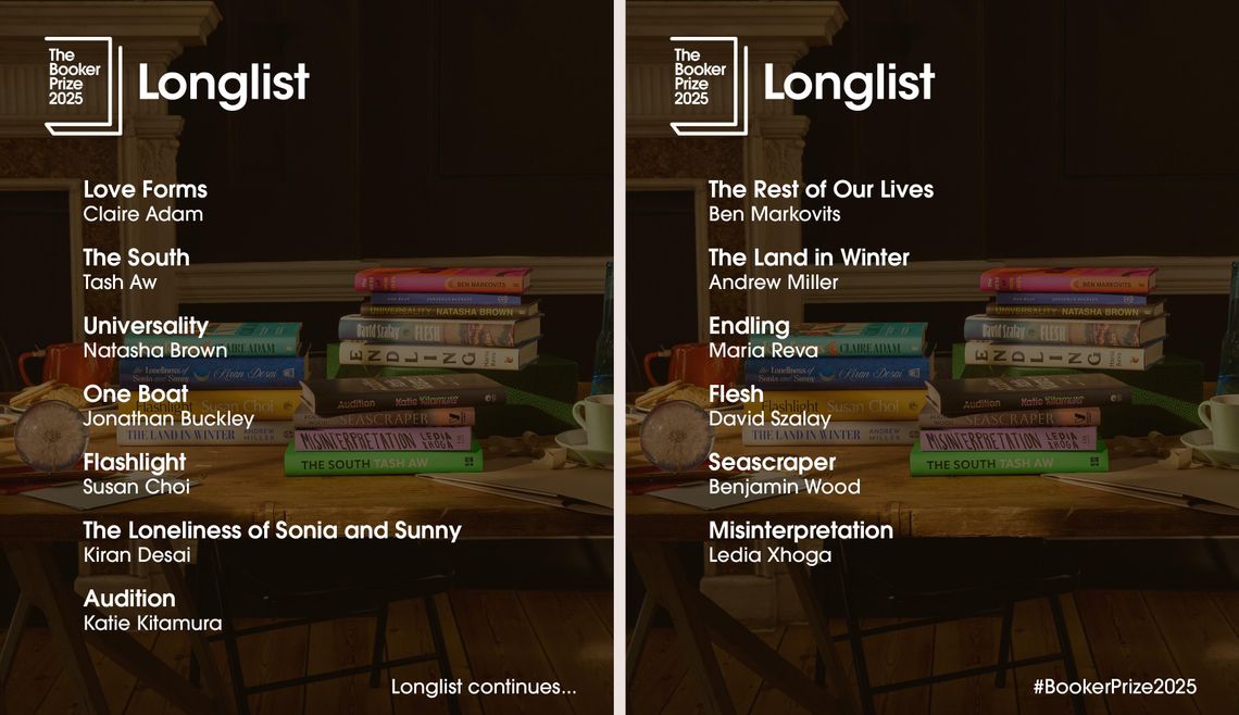 Ogłoszono długą listę do Nagrody Bookera 2025