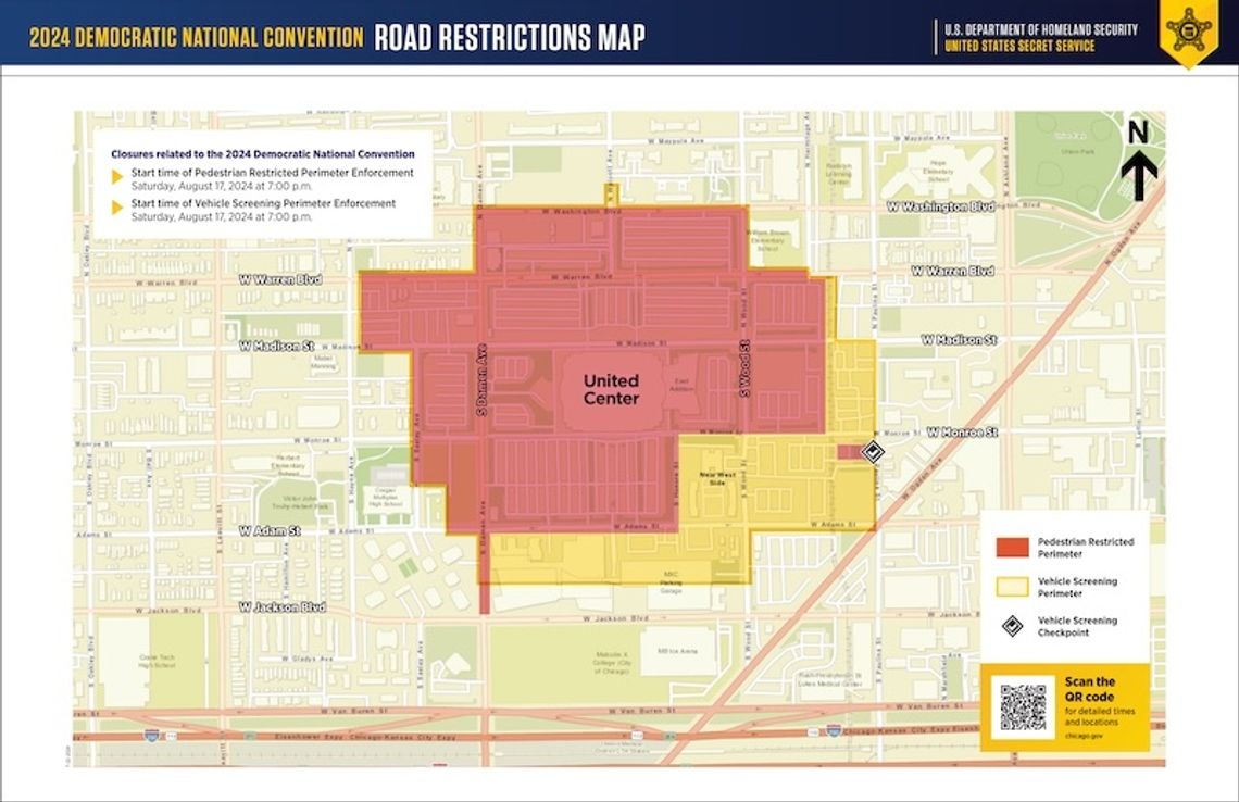 Ogłoszono granice stref bezpieczeństwa podczas konwencji Demokratów w Chicago