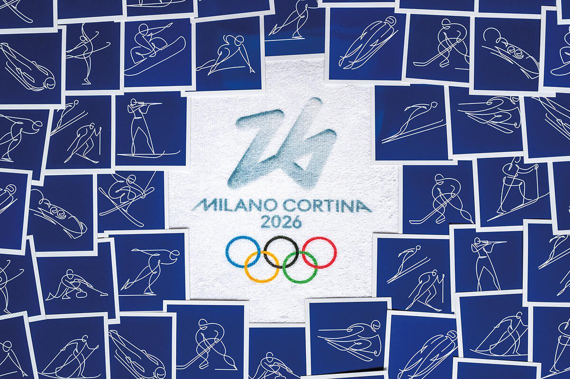 Olimpijskie kółka na lodzie