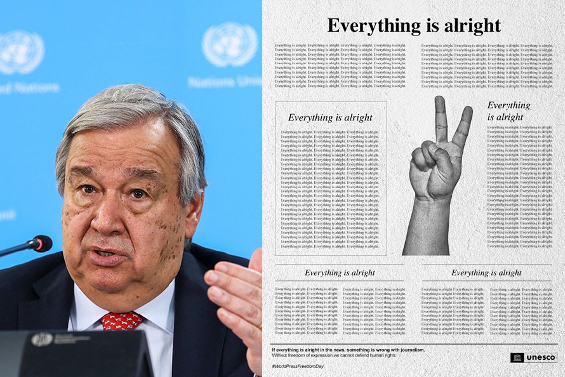 ONZ. Sekretarz Generalny Guterres wezwał do zaprzestania ataków na media i prawdę