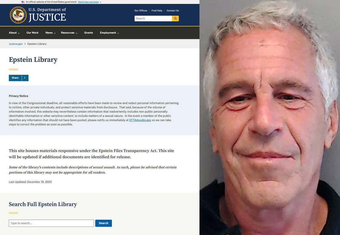 Opublikowano kolejne dokumenty w sprawie Epsteina, w których są wzmianki o Trumpie