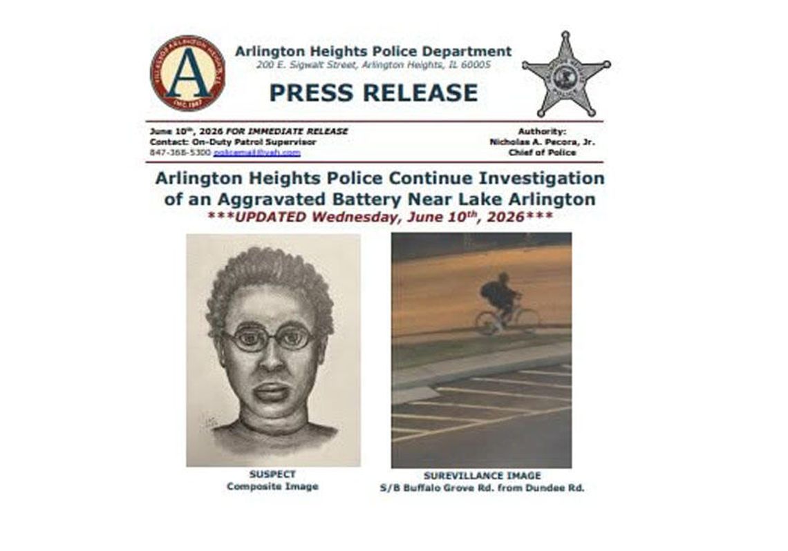Opublikowano wizerunek podejrzanego o atak na 18-latkę w Arlington Heights