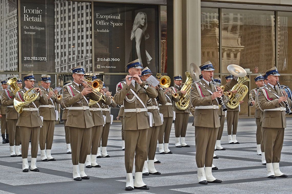 Orkiestra wojskowa zagrała w Chicago