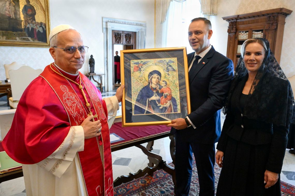 Papież Leon XIV przyjął na audiencji prezydenta Nawrockiego z małżonką