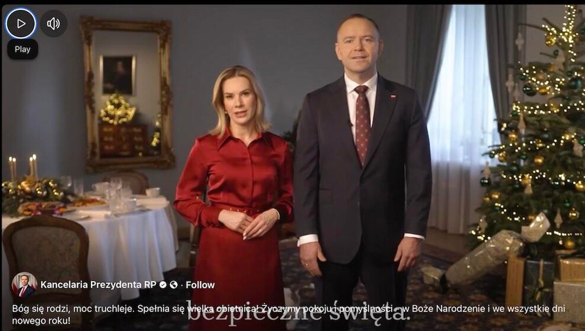 Para Prezydencka złożyła życzenia z okazji Świąt Bożego Narodzenia
