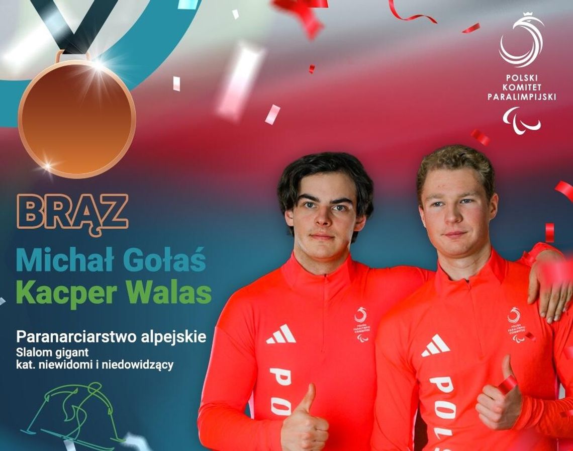 Paralimpiada - brązowy medal Gołasia w slalomie gigancie