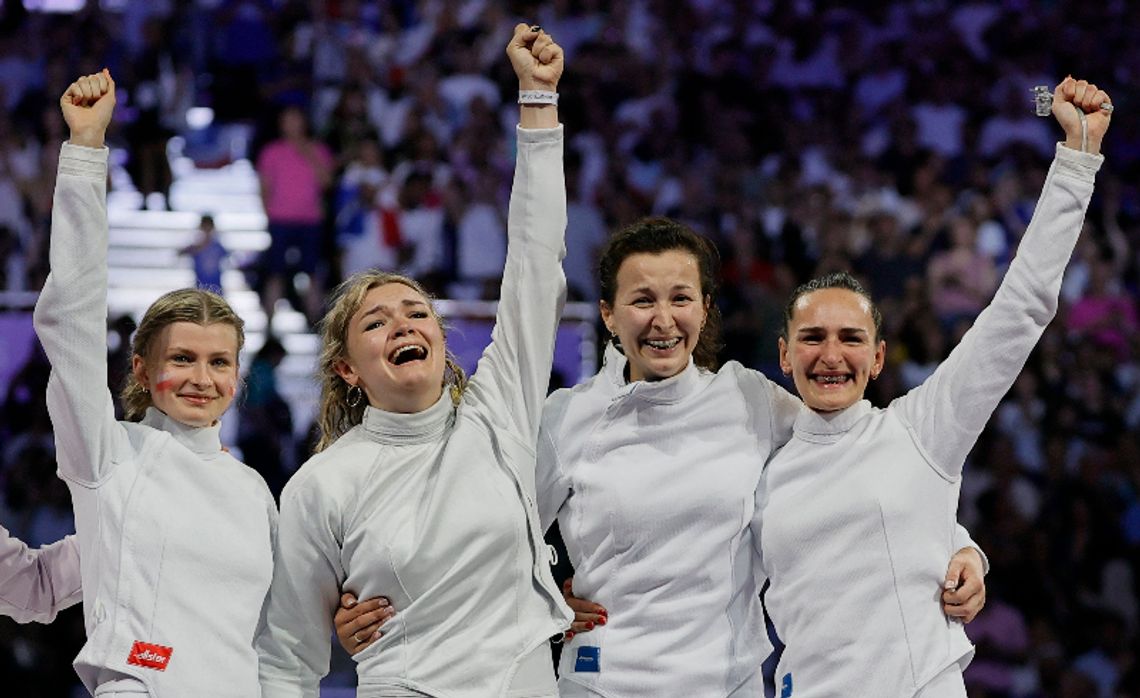 Paryż/szermierka - brązowy medal drużyny polskich szpadzistek. Chinki pokonane po dogrywce 