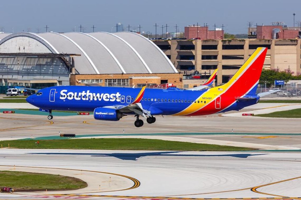 Samolot Southwest Airlines na Midway Airport w Chicago