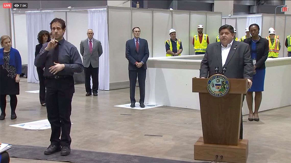 Pierwsze 500 łóżek w McCormick Place dla pacjentów z koronawirusem